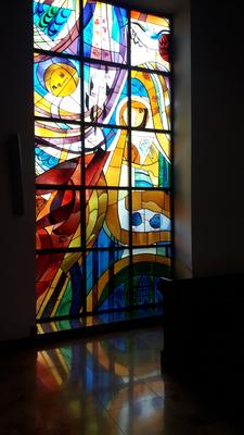 Glasfenster Verkündigung Kapelle hiphaus c) fm