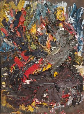 Franz Grabmayr (1927-2015), Feuerbild, Öl auf Leinwand 1993 [Foto: fm]